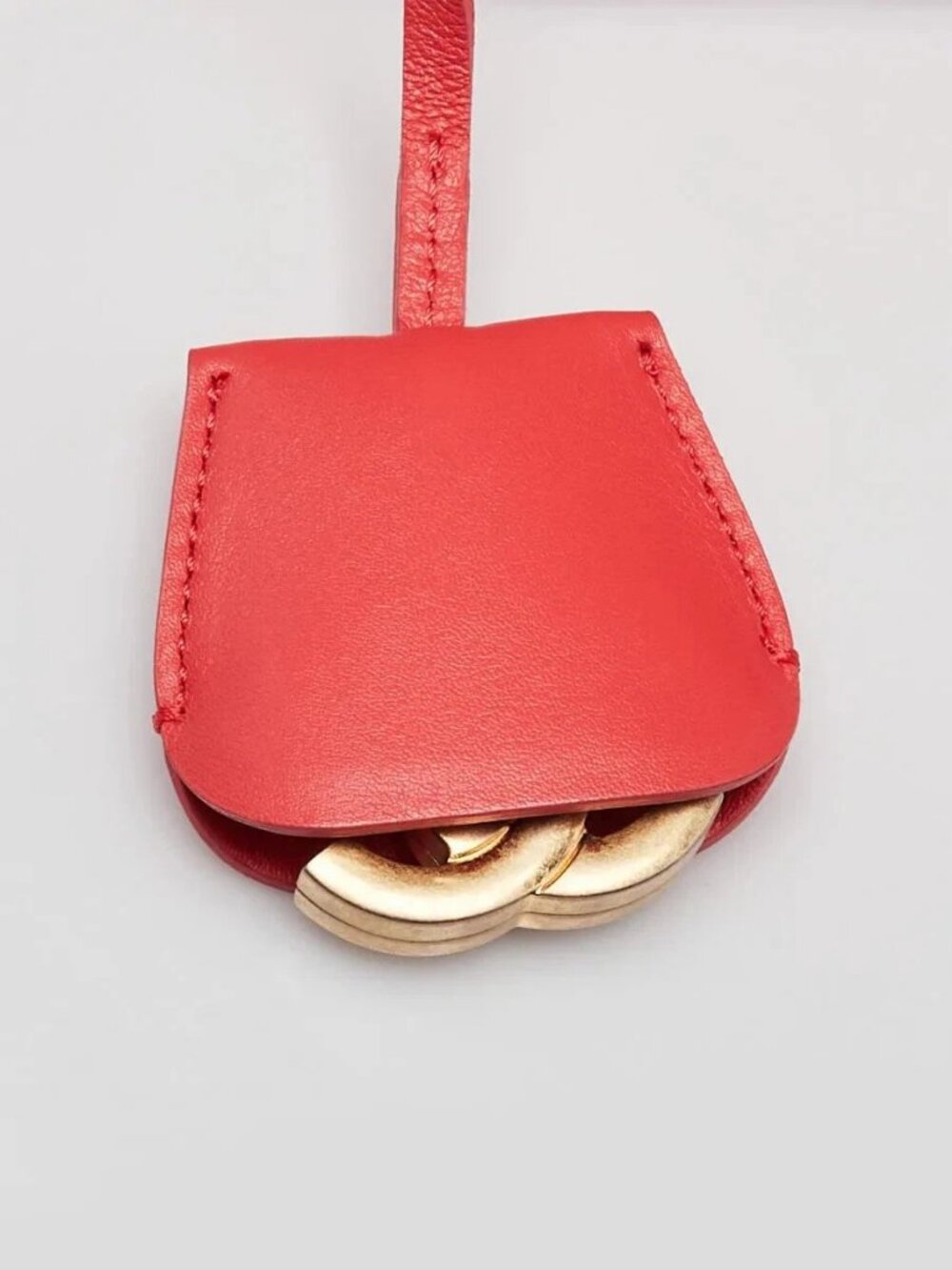 Chanel Red Quilted Caviar Leather Filigree Vanity Case Bag - Picture 7 of 12